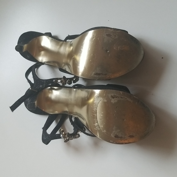 Gold Bottom Betsey Johnson Bejewelled Heels - Picture 5 of 6